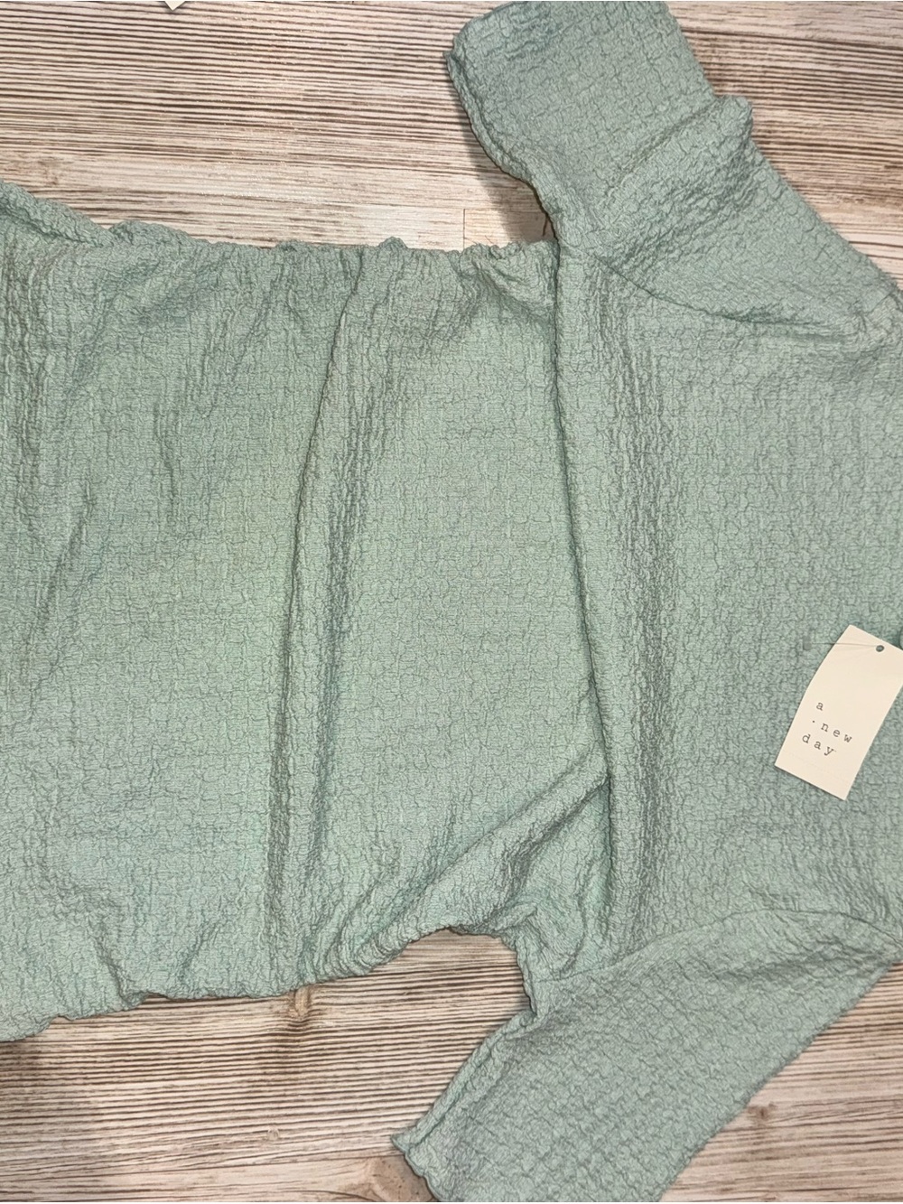 a new day Sage Green Short Sleeve Textured Tee - Picture 2 of 3